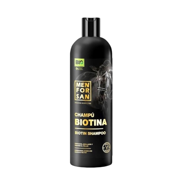 شامبو البيوتين للخيول 1 لتر - يقوي ويلمع المعطف - طبيعي 100% ونباتي - منفورسان